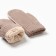 Women's mittens minku, brown color, 22 cm