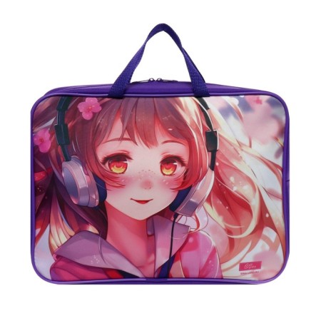 Folder with handles Textile A4, 350 x 270 x 100 mm, calligrata top "Anime Music"-1