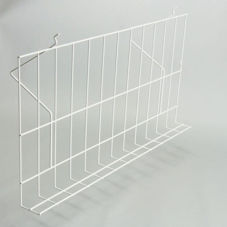 Wire shelf for economy panels, inclined, 30 degrees, 60 × 33.4, white color-1