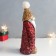 Suvenir Polystone "Santa Claus in a red coat with a gold Christmas tree" 9.5x9.5x22.5 cm