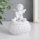 Polystone box "Snowty angel in flowers" mix 7x7x9 cm