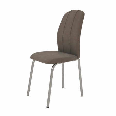 Cleo chair, 450 × 560 × 955 mm, chrome / cappuccino color Dark