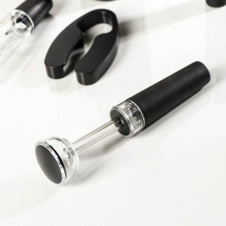 Opra Black Bar Set, 5 items: electric corrugation, drip, cork, knife for cutting foil-2