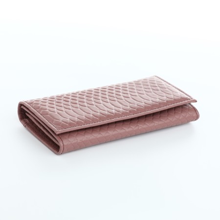 Women's wallet on the button, Textura, pink color-2