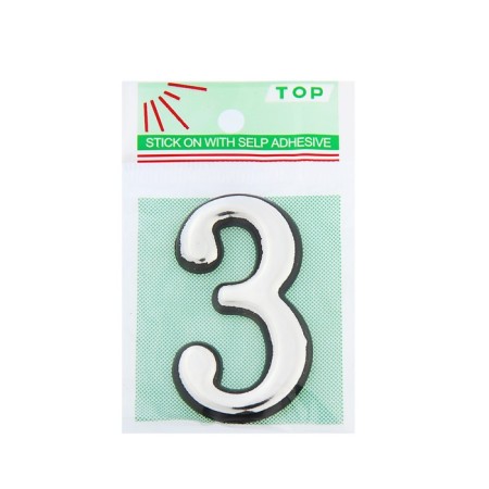 Door number "3", plastic, chromium color-3