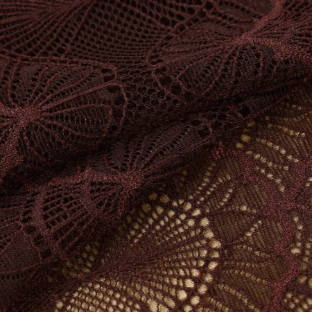 Lace elastic fabric, 180 mm × 2.7 ± 0.5 m, chocolate color-1