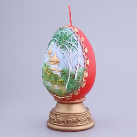 Decorative candle "Easter egg with birch" mix-2