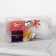 A set of Christmas tree balls "Snowflakes" 2 pcs., Batteries, 1 LED, glow warm white