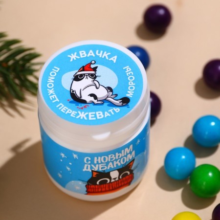 New Year! Chewing gum "New Year: with a new oak tree" at the bank, 40 g.-2