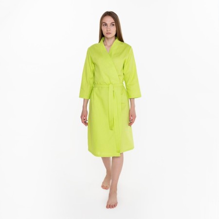 Women's waffle robe and I am 3/4 sleeve, size 54-56, light green, 100% cotton, 200g/m2