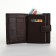 Male purse on magnet 3 in 1, department for auto documents, passports, brown color