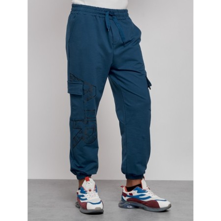 Joggers male, size 56, blue color-6