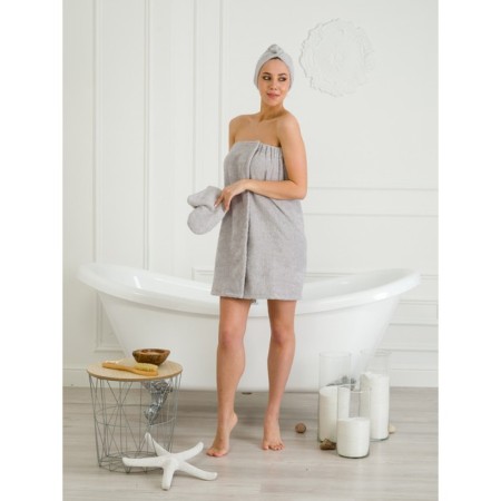 Set for a female bath: Chalma, Pareo, Mittens, S-L size-1