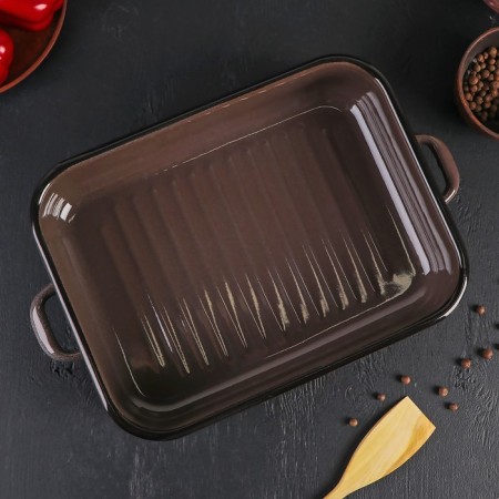 Baking sheet, 4.5 l, brown color-3