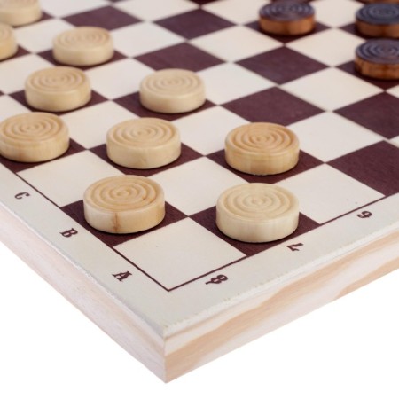 Checkers "Tron" 30 x 30 cm, checkers d-2.7 cm-2