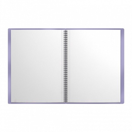 Folder 20 inserts on spirals, A4, 600 μm, Erichkrause "Manga Faces", texture "Sand", purple, mix-1