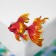 Brooch "Fish" Cockerel, color red-gold in gold