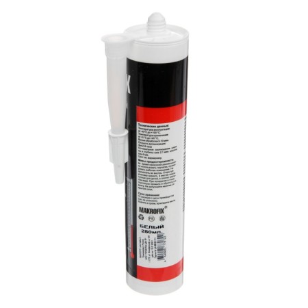 Sealant Makrofix, silicone, sanitary, white, 280 ml-1