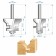 Set of milling plants Encor Prof 46520, for lining, D = 8 mm, 50 x 30 mm, 2 pcs.