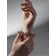 Bracelet Cuff "Pearl", metal, color gold