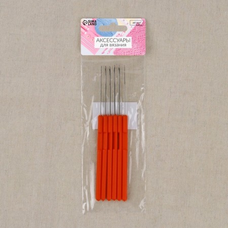 Needle for raising loops, 15 cm, red color-5