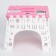 Stool "alphabet" folding, children, pink/white color