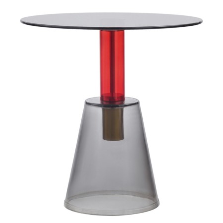 Coffee table amalie, 500 × 500 × 520 mm, gray / red color-3