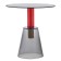 Coffee table amalie, 500 × 500 × 520 mm, gray / red color