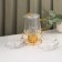 Tea -glass set "Bliss", 6 items: kettle 600 ml, bowl 150 ml, saucer d = 12cm, stand 12 × 6.5 cm
