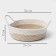 Basket for storage ladled handmade LadOOM "Visavi", cotton, with handles, 34 × 24 × 7 cm, beige color