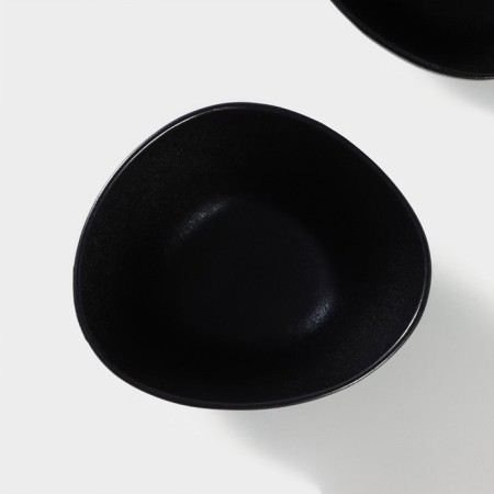 Porcelain salad Magistro Carbon, 12 × 10.5 cm, black color-2