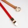 Women's belt, width 1 cm, metal buckle, red color