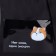 The textile choper “No words”, cat, 35x0.5x40 cm, with pocket, black