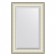 EvoFORM mirror in a baguette frame, with fatset, 78 mm, 54x84 cm, color white leather with chromium
