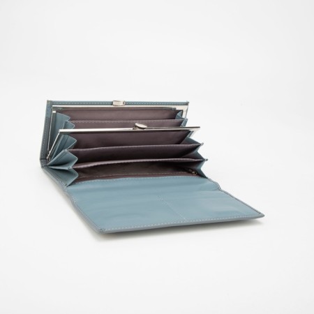 Women's wallet on magnets, blue color-2