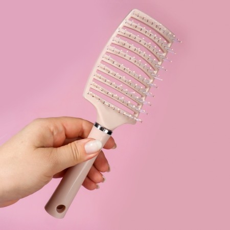 The comb is massage, wide, ventilated, 7.3 × 25.3 cm, mix color-5