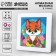 Diamond mosaic 15x15 on a frame with different rhinestones "Fox"