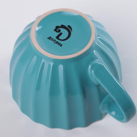 Mug ceramic share "Noemi", 430 ml, blue color-3