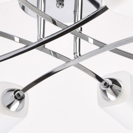 Ceiling Ceiling "Olympia", 8x60W E14, chrome 68x68x16 cm-7