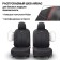 Car covers universal TT, polyester, 9 items, front row, rear row, Airbag, black