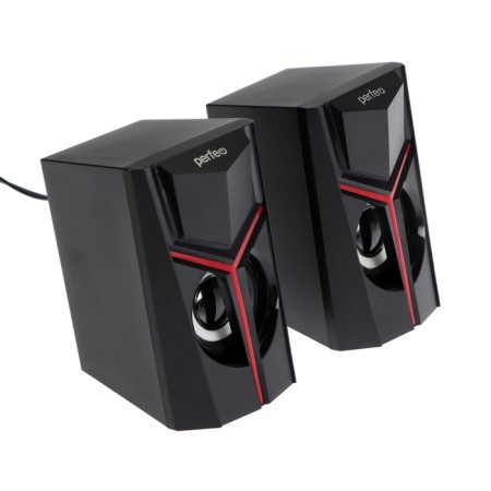 Computer speakers 2.0 Perfeo Tial, 2x3, LED backlight, black-1