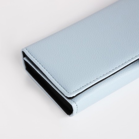 Women's wallet on magnet, blue color-2