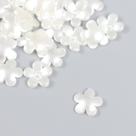 Decor for creativity plastic "Flower" Pearl set 35 pcs 0.9x0.9 cm-1