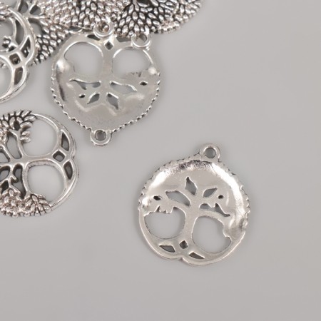 Decor for creativity Metal "Tree of Life" silver 2.6x2.3 cm-1