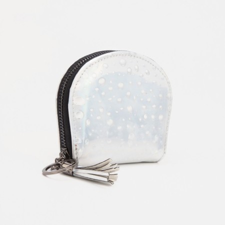 Women's wallet with lightning, silver color-1