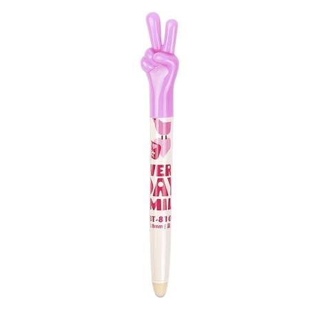 Ballic handle Erased ink 0.8mm rod blue case, pink gesture