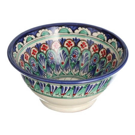 Rishtan ceramics "Patterns", 18 cm, big, mix-10