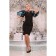 Women's dress, size 44, black color, turquoise