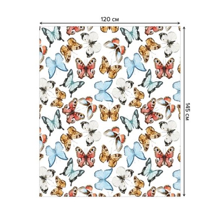 Tables on the table "Roy butterflies", rectangular, Saten, size 120x145 cm-1