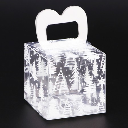 New Year. Box gift New Year folding PVC "New Year" 5 x 5 x 5 cm.